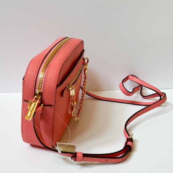 Michael Kors Jet Set Item Chain Crossbody Shoulder Bag Grapefruit Pink - Picture 3 of 7